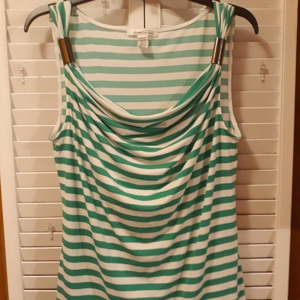 KENNETH  COLE striped stretch top